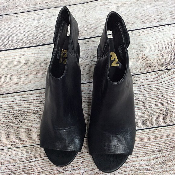 R2 Footwear Faye Slingback Mule Heels Womens Size 7 Open Toe Bootie Faux Leather - Picture 4 of 9